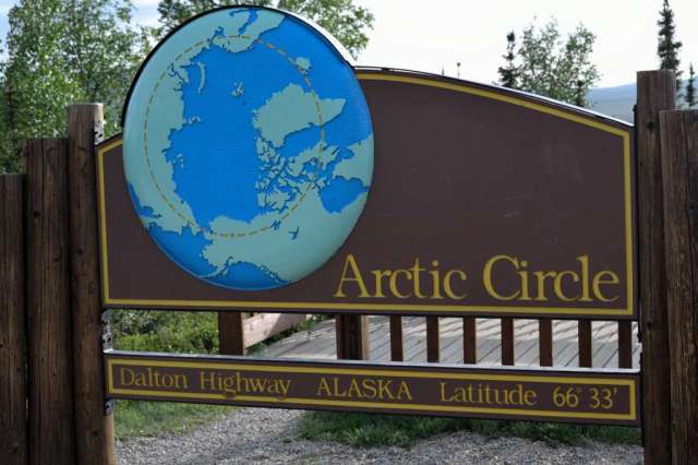 Arctic Circle signpost arctic circle signpost