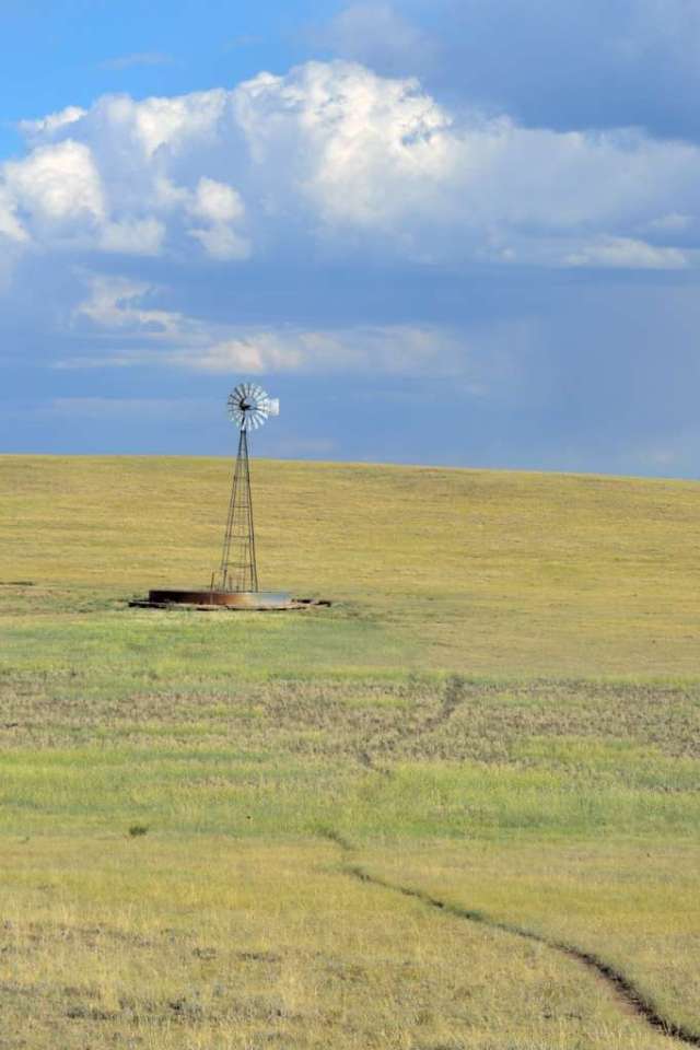 Windmill on the Wyoming prairie