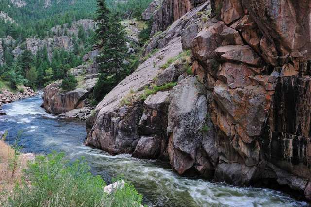Bluffs along the Poudre river in Colorado